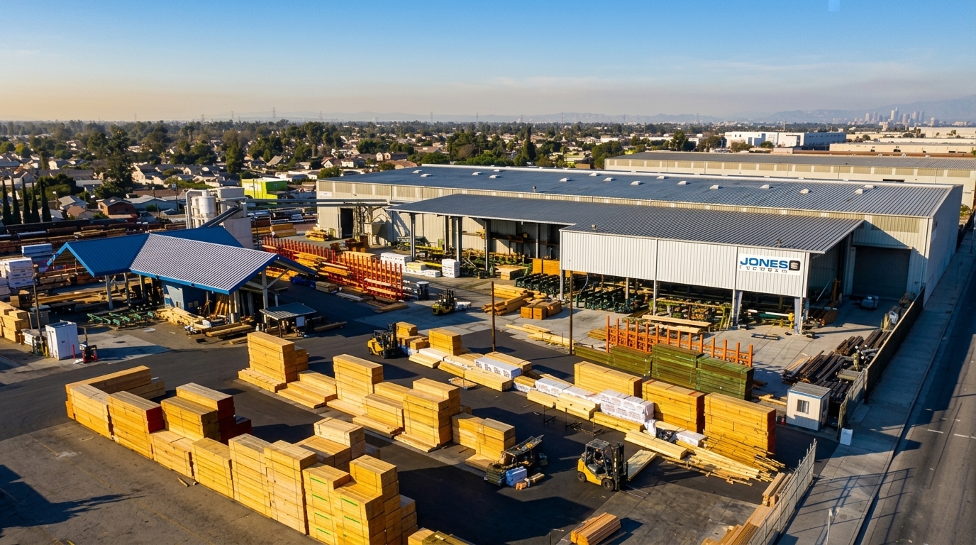 Jones Lumber 16-acre distribution yard in Lynwood, CA